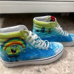 Vans x SpongeBob SK8 HI imagination Tie-Dye Blue and Yellow High-Tops